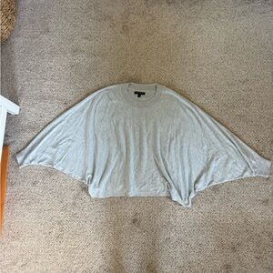 J. Crew Light Gray Batwing Crew Neck Sweater
